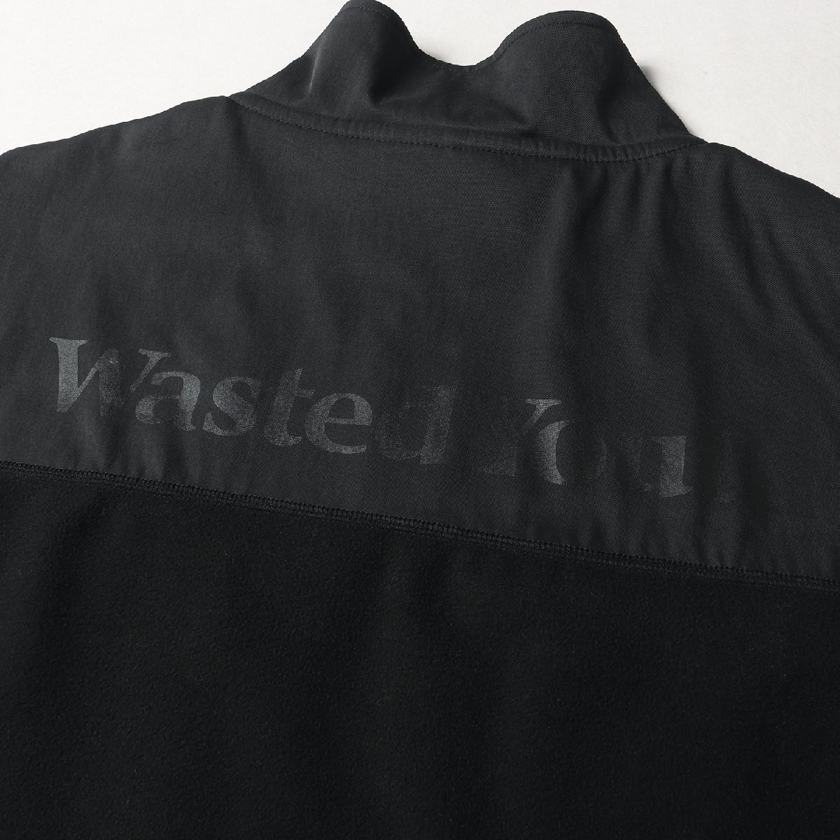 Wasted Youth ウェイステッド ユース ジャケット サイズ:L 24SS バックロゴ プルオーバー フリースジャケット FLEECE P/O JACKET ブラック_画像6