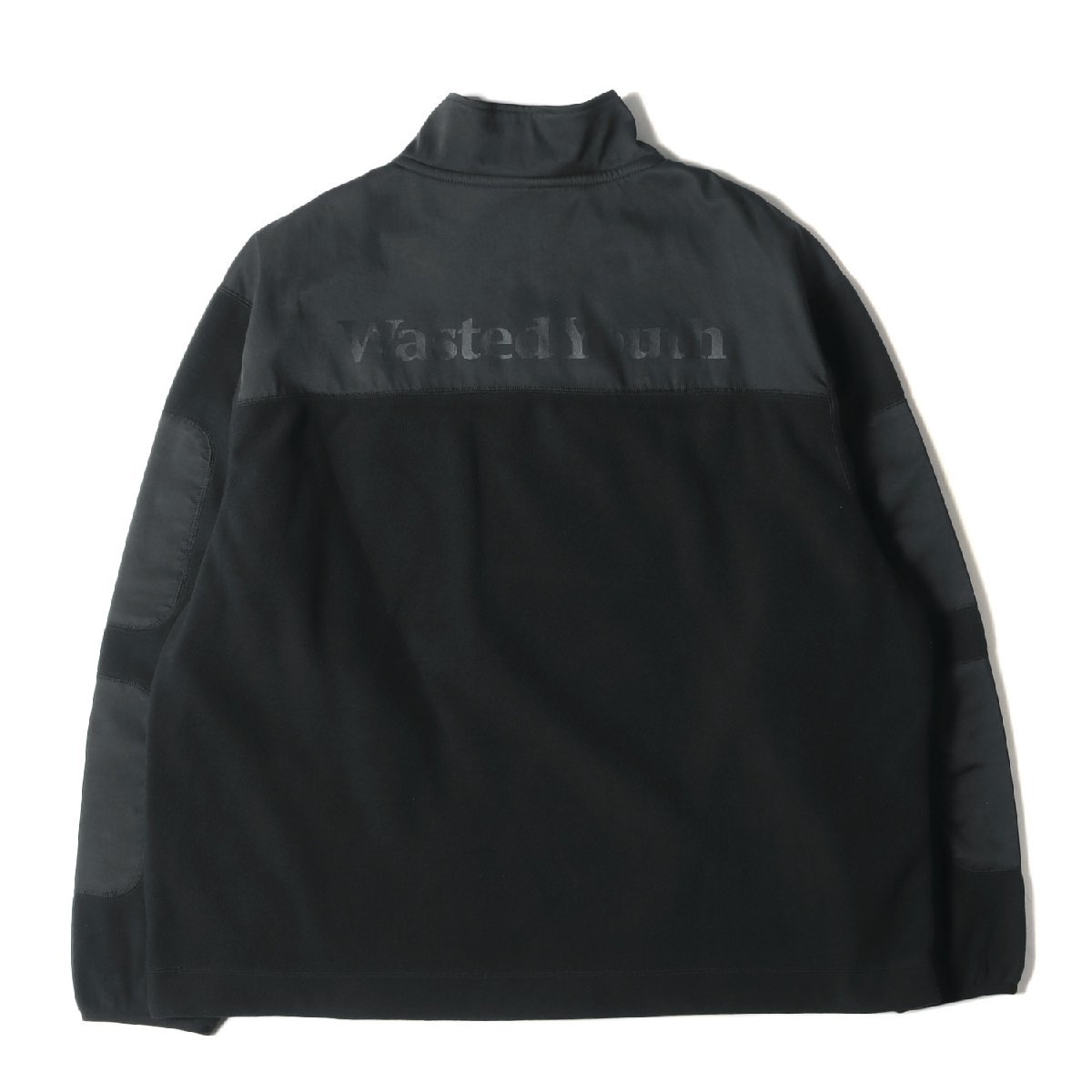 Wasted Youth ウェイステッド ユース ジャケット サイズ:L 24SS バックロゴ プルオーバー フリースジャケット FLEECE P/O JACKET ブラック_画像2