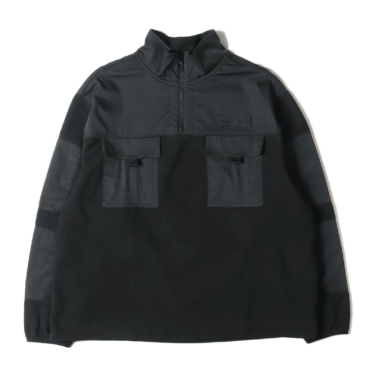 Wasted Youth ウェイステッド ユース ジャケット サイズ:L 24SS バックロゴ プルオーバー フリースジャケット FLEECE P/O JACKET ブラック_画像1