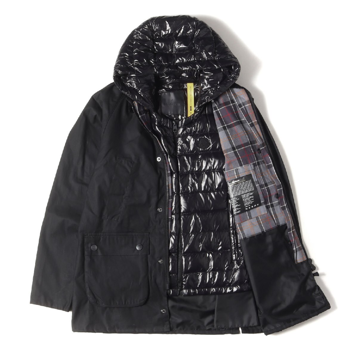 MONCLER モンクレール ジャケット サイズ:XS 22AW BARBOUR ダウンベスト ライナー ワックスコットンジャケット WIGHT バブアー ブラック_画像3