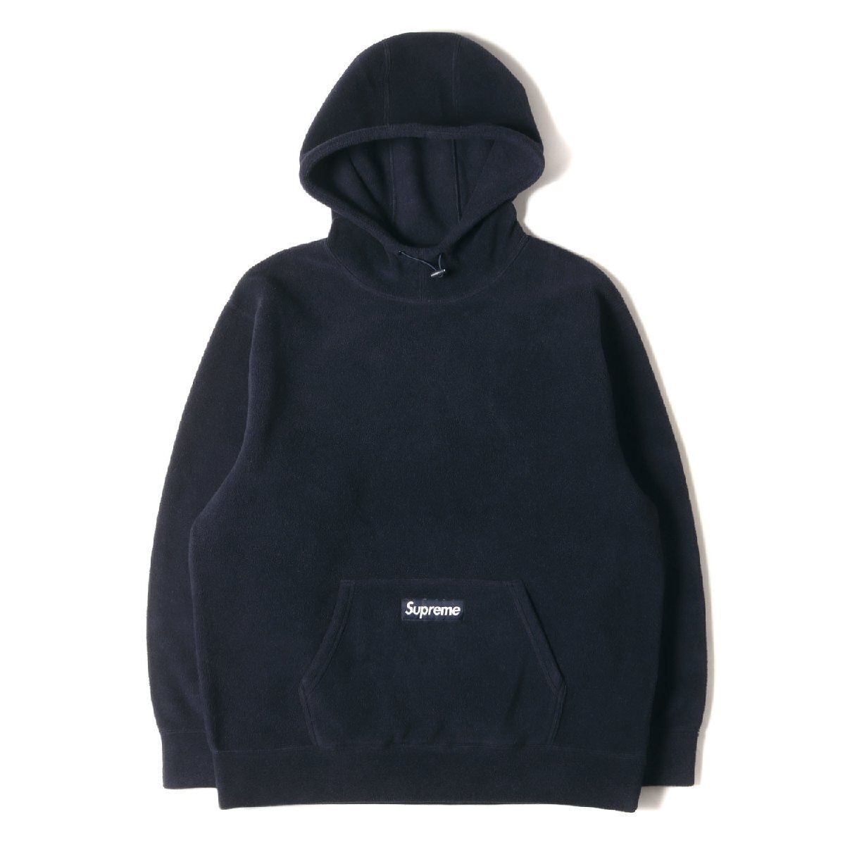 Supreme シュプリーム パーカー サイズ:L 21AW ボックスロゴ ポーラテック フリースパーカー Polartec Hooded Sweatshirt ネイビー_画像1