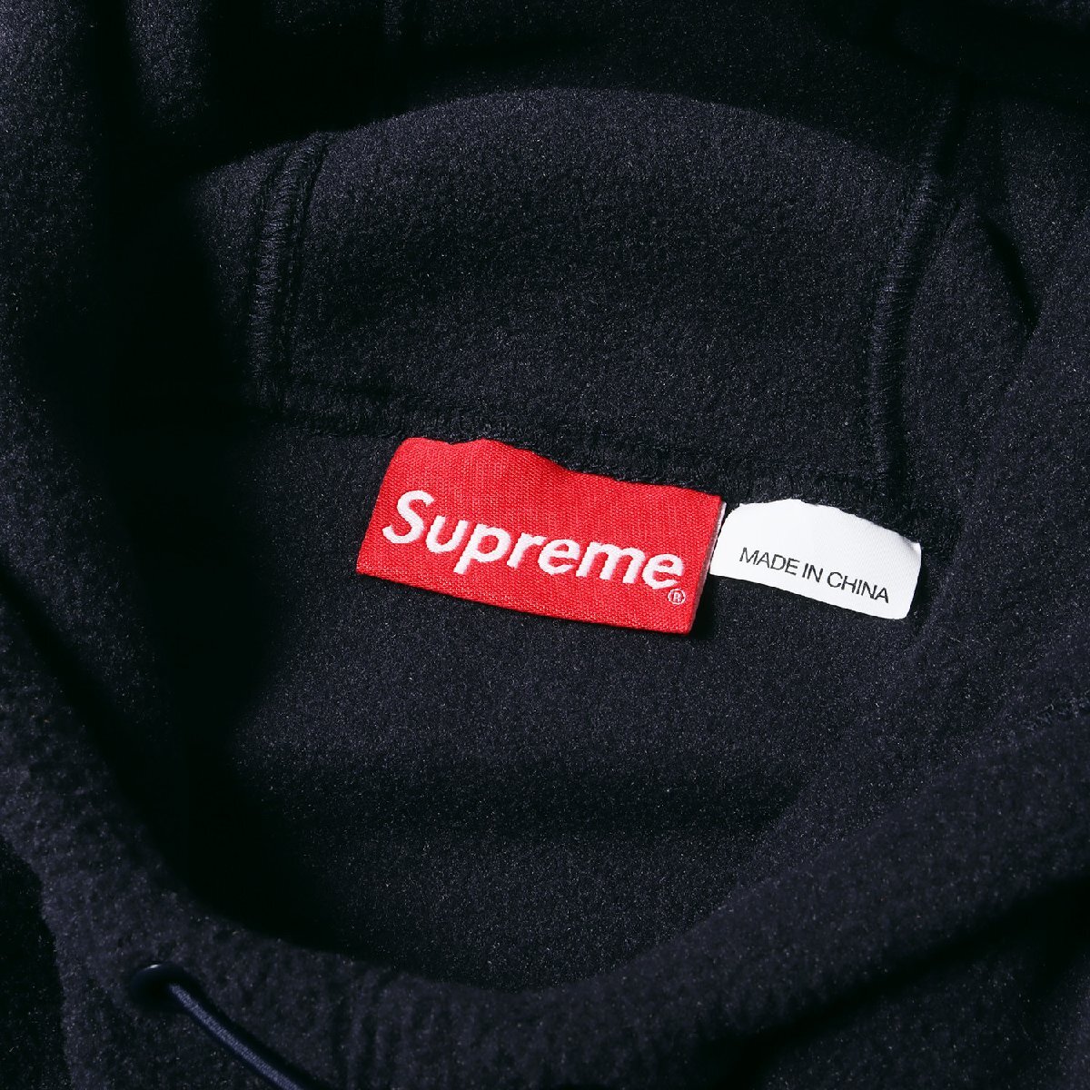 Supreme シュプリーム パーカー サイズ:L 21AW ボックスロゴ ポーラテック フリースパーカー Polartec Hooded Sweatshirt ネイビー_画像3