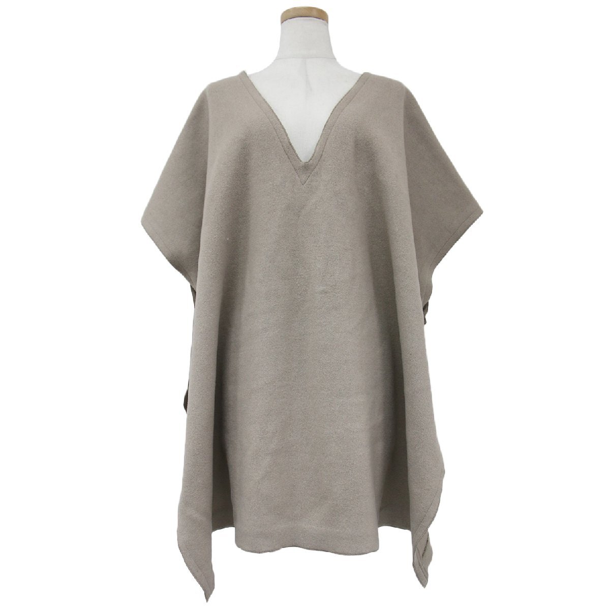 Ballsey Ballsey the best 23 autumn winter beige 36(9 number ) wool jersey - oversize wide V neck outer simple beautiful .