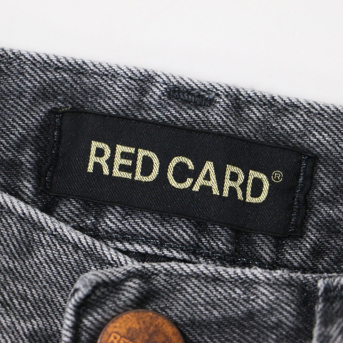 RED CARD レッドカード デニムパンツ ワイド グレー 22 バギー ハイウエスト カットオフ ボトムス ジーンズ ジーパン 日本製 きれいめ_画像3