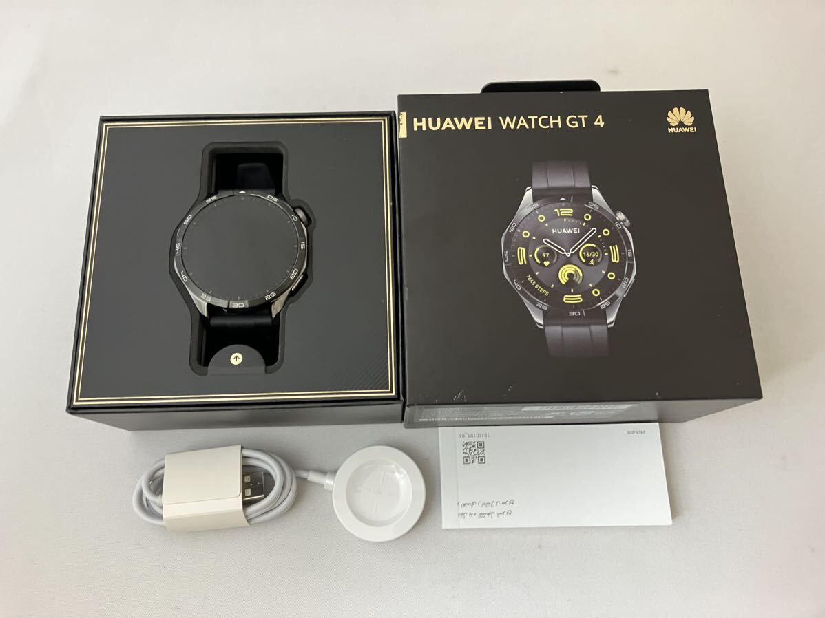 ★美品★HUAWEI WATCH GT4 46mm ブラック ファーウェイ スマートウォッチ PNX-B19