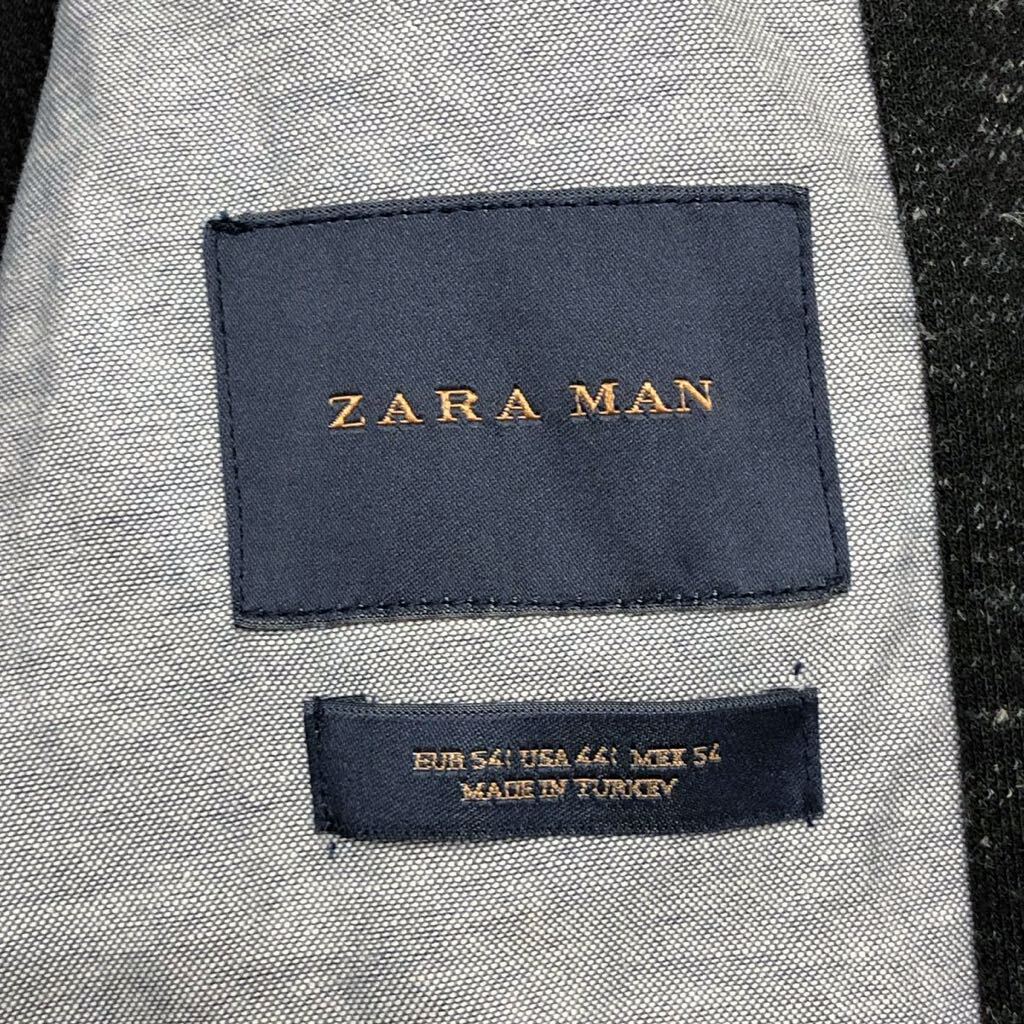 超希少2XL!ザラマン【極上の着心地】ZARA MAN テーラードジャケット アンコン チャコールグレー 1B 背抜き ストレッチ 大きいサイズ 54(3L)_画像9