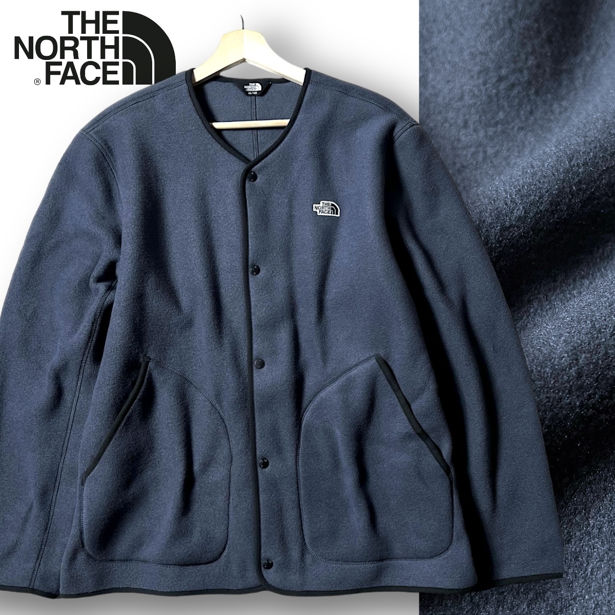 新品 THE NORTH FACE ノースフェイス フリースジャケット フリースカーディガン ミドラージャケット L アウトドア ユニセックス ◆B3251_画像1