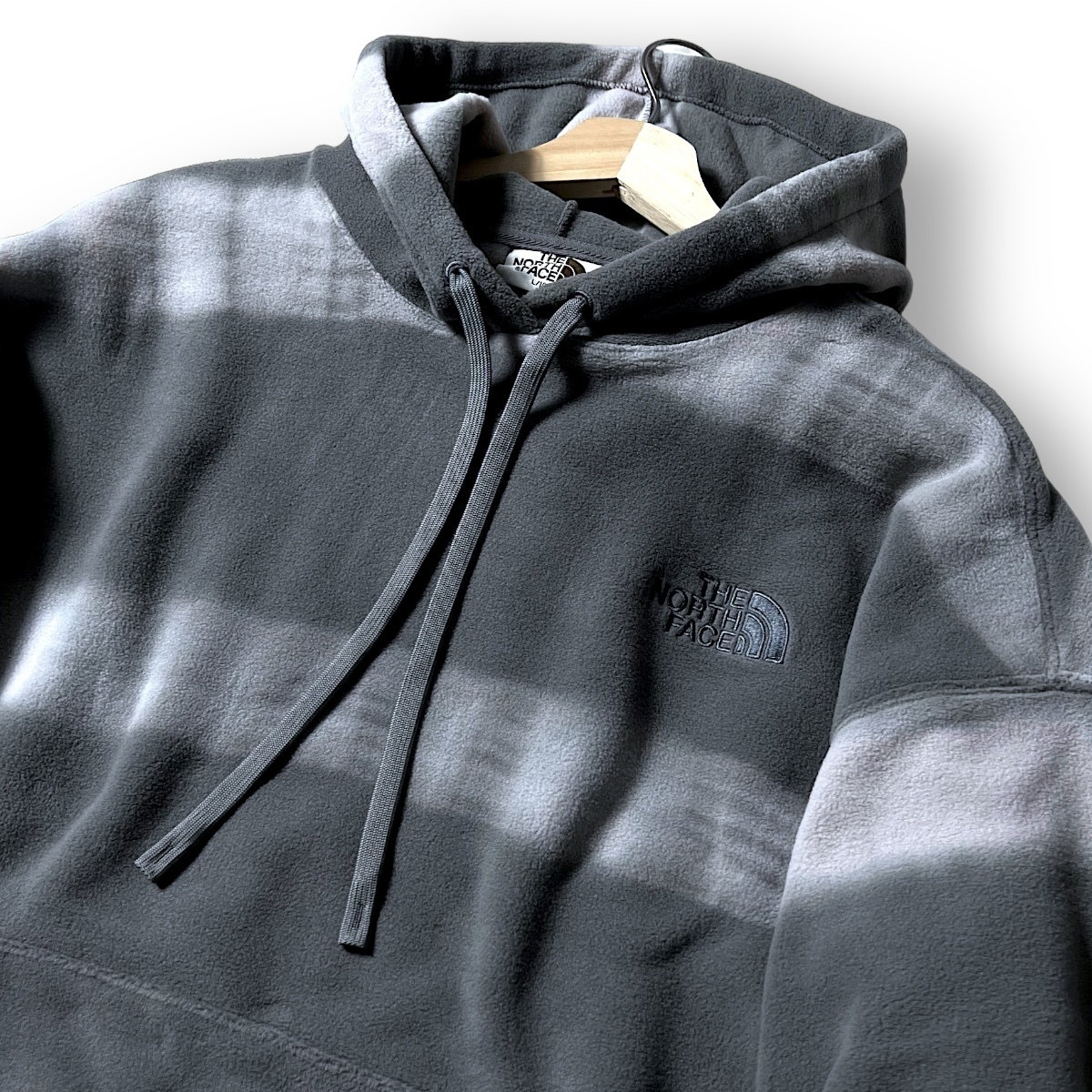 新品 THE NORTH FACE ノースフェイス ホワイトレーベル DYEING 製品染め マイクロフリース フーディー パーカー プルオーバー L ◆B3246a_画像3