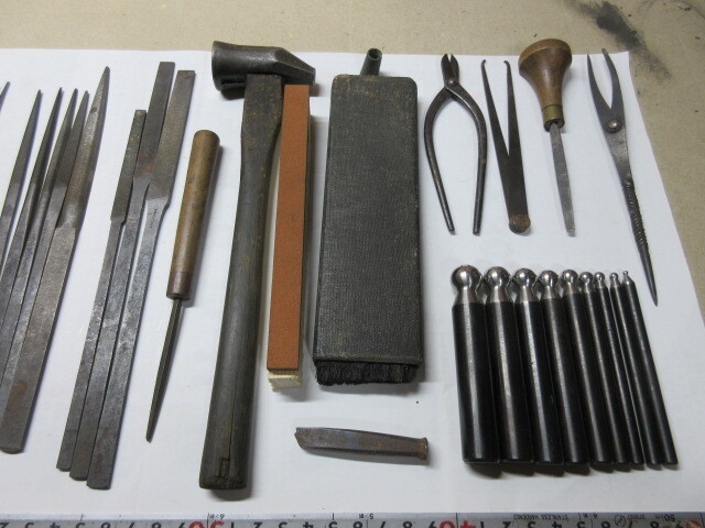  engraving tool .... Hammer tongs file tool old tool .. shop 