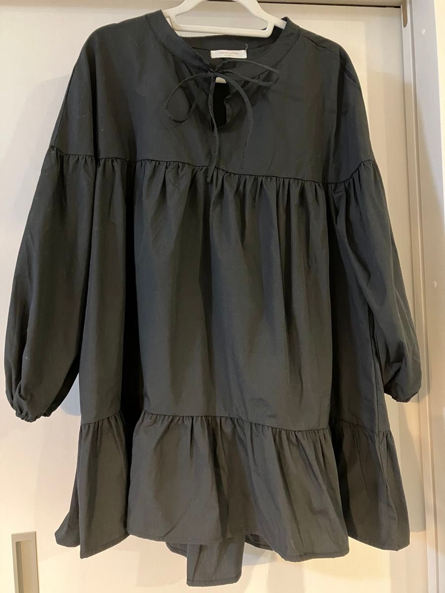 chocolate raffin robe 黒チュニック