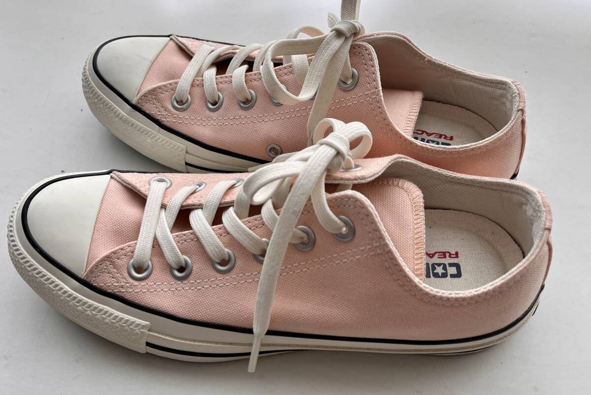 美品 CONVERSE ALL STAR 100 COLORS OX peach コンバース オールスター ピーチ ピンク 24ｃｍ チャックテイラー_画像2