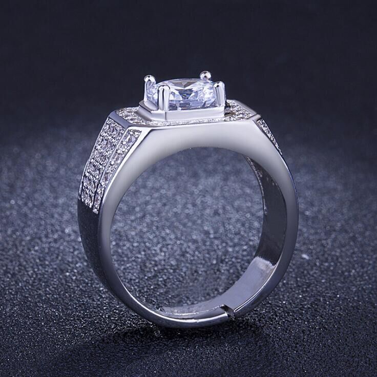 【特A品】【即日発送】※大粒3.0ct 婚約指輪 トルマリンリング CZダイヤモンド入り 22号～28号 恋愛運 指輪 ホワイトゴールド 新品 _画像7