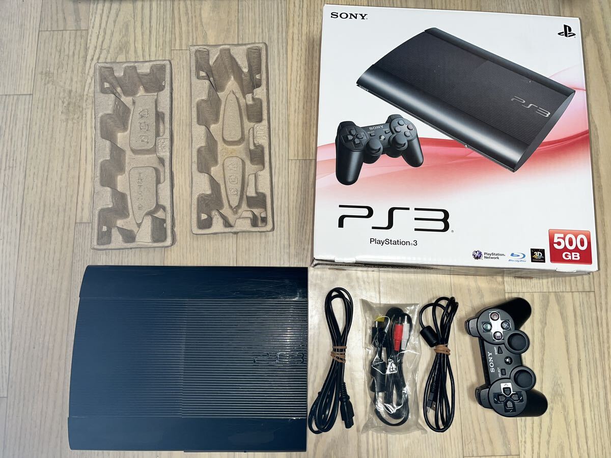 SONY PlayStation3本体。CECH-4200C。500GB、チャコールブラック_画像3