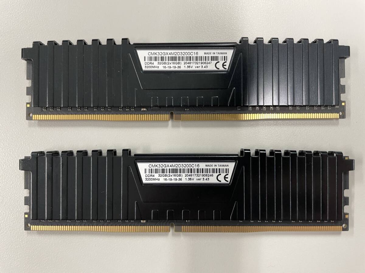 CORSAIR VENGEANCE LPX 16GB×2枚 計32GB DDR4 3200MHz②の画像2