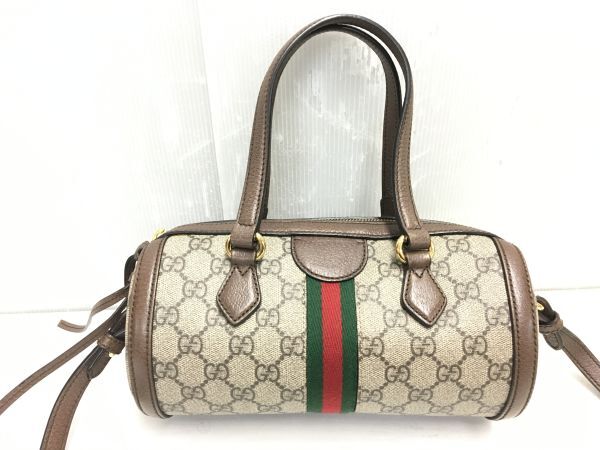 !! GUCCI グッチ オフィディア GG スモール ボストンバッグ 2way ショルダーバッグ ハンドバッグ シェリーライン_画像2