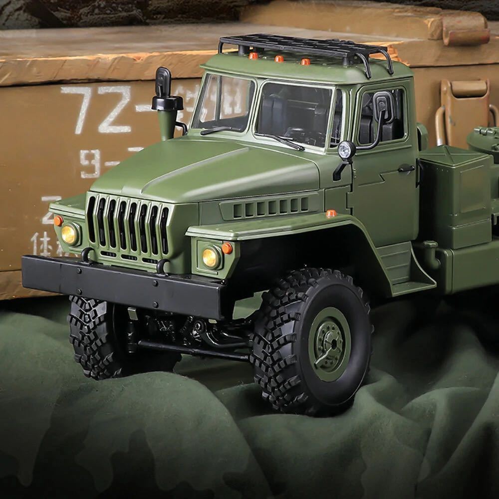 バッテリー*2 WPL 新発売 連動ライトサービス B36-3 ウラル 1/16 6WD RC軍用 トレーラー ミリタリー クローラー トランスポーター ラジコン