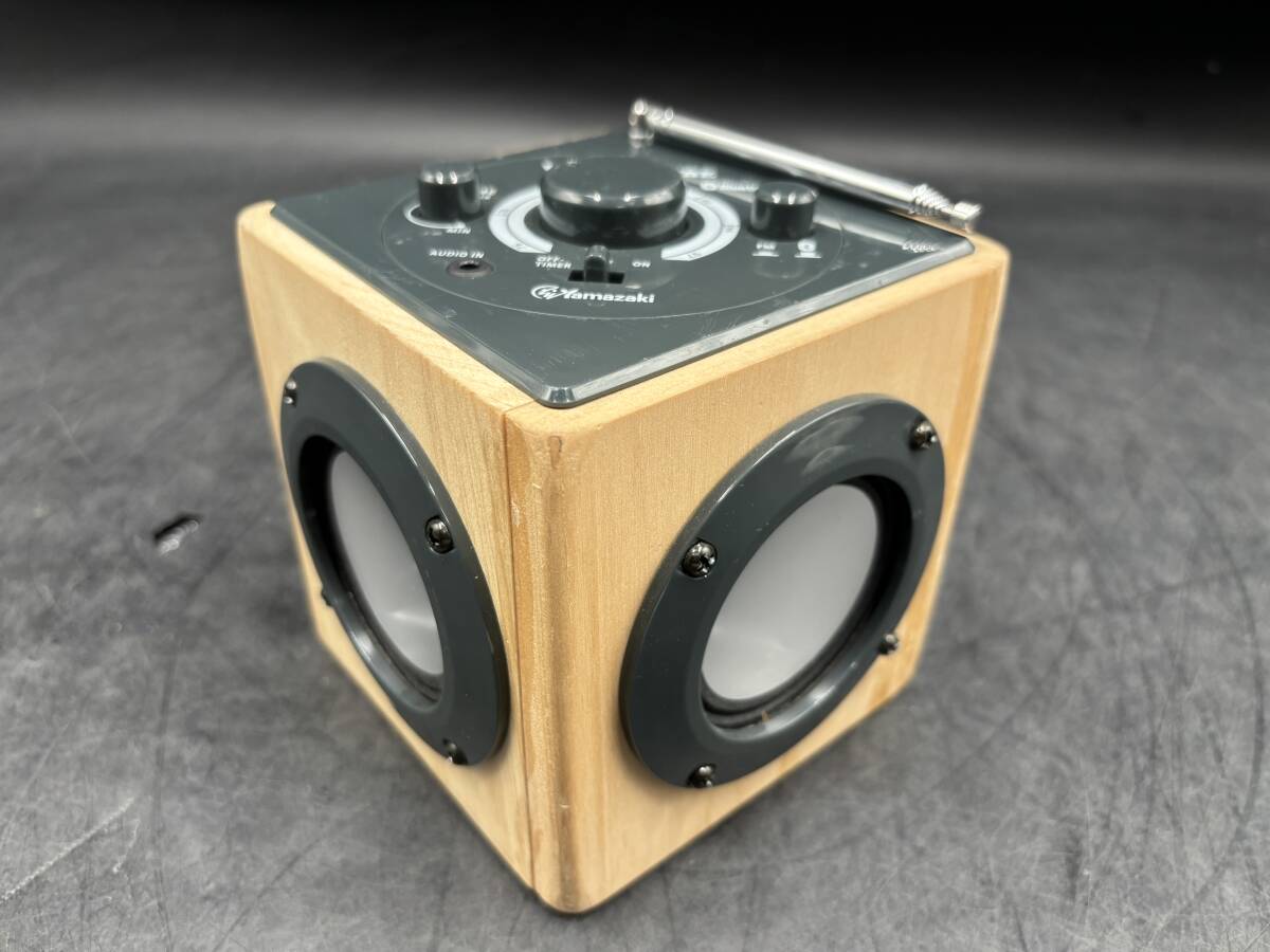 【動作品】 Yamazaki/ヤマザキ WOODY CUBE/ウッディ キューブ ラジオ スピーカー Bluetooth YE-4000_画像1