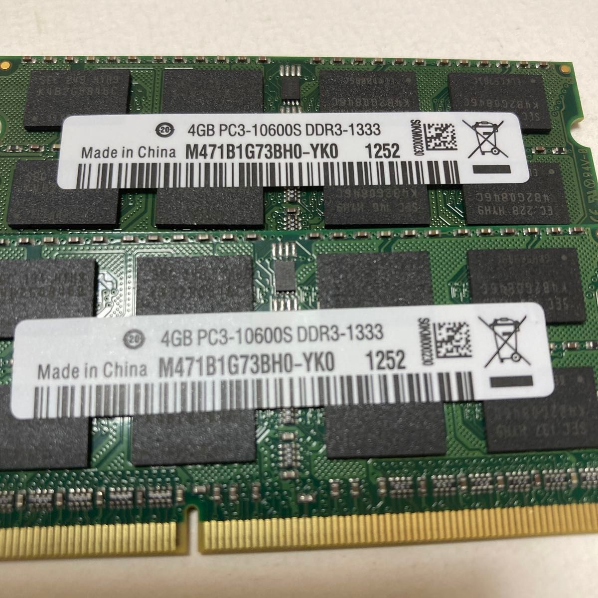 PC3-10600（DDR3-1333）SO-DIMM 4GB 2枚組 1.4V 204pin 