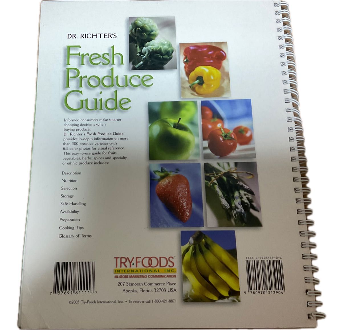 洋書　英語　Dr. Richter's Fresh Produce Guide  リング製本  野菜　果物