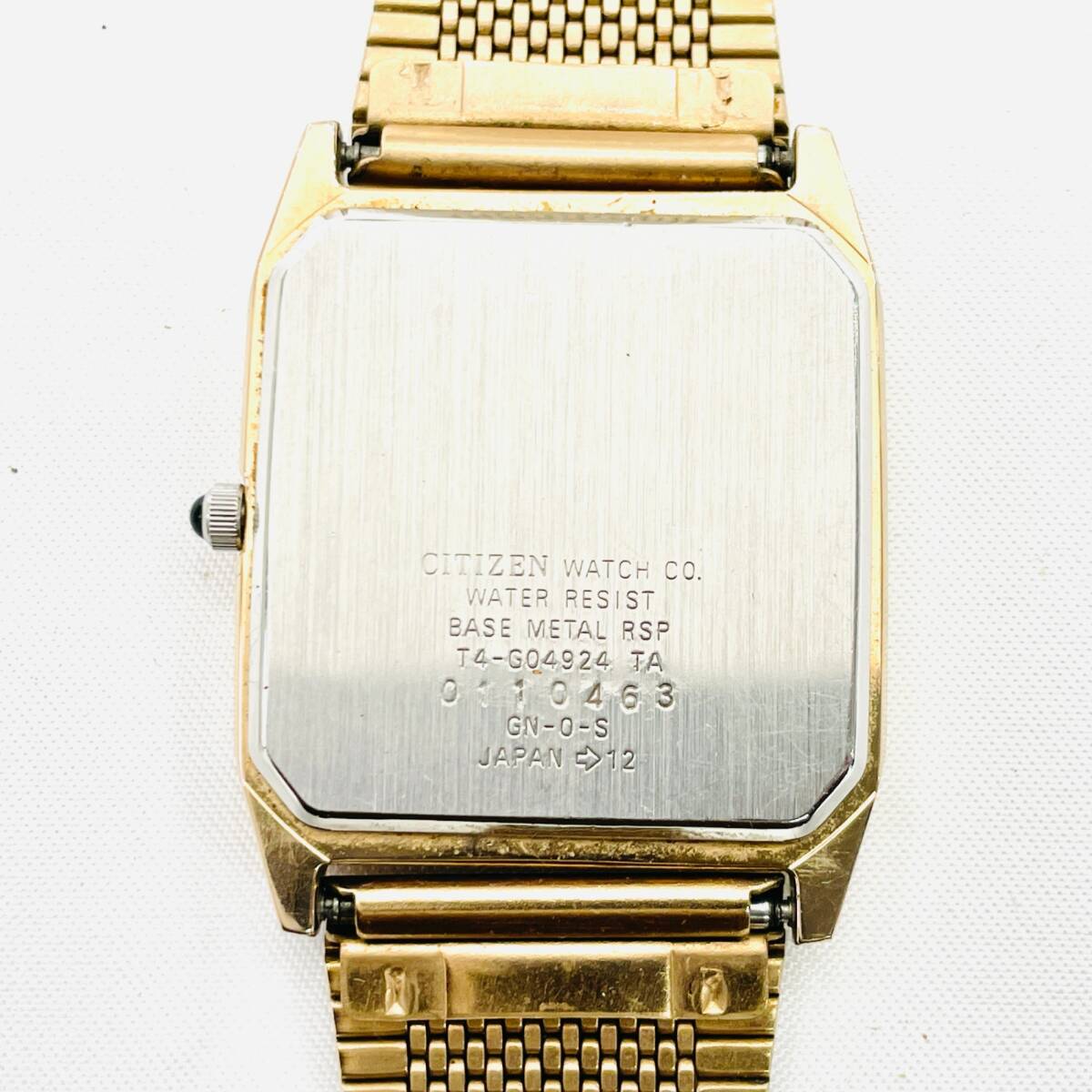1円～★CITIZENシチズン メンズ 腕時計 T4-G04924  ゴールド 3針  クオーツ Y2403-296の画像2