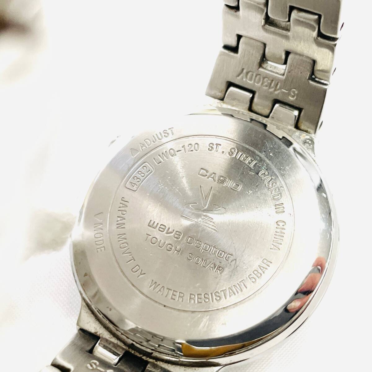 1円～★CASIOカシオ 腕時計 WAVE CEPTOR LWQ-120 レディース ピンク　3針+カレンダー　Y2403-309_画像4