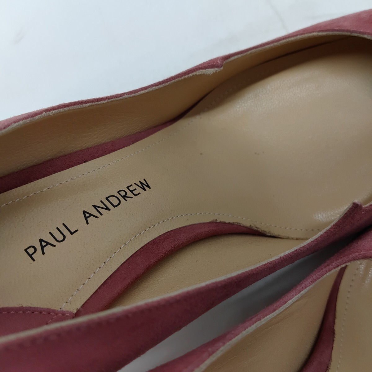 【641】ポールアンドリュー　スエード　パンプス　ピンク　サイズ37 美品