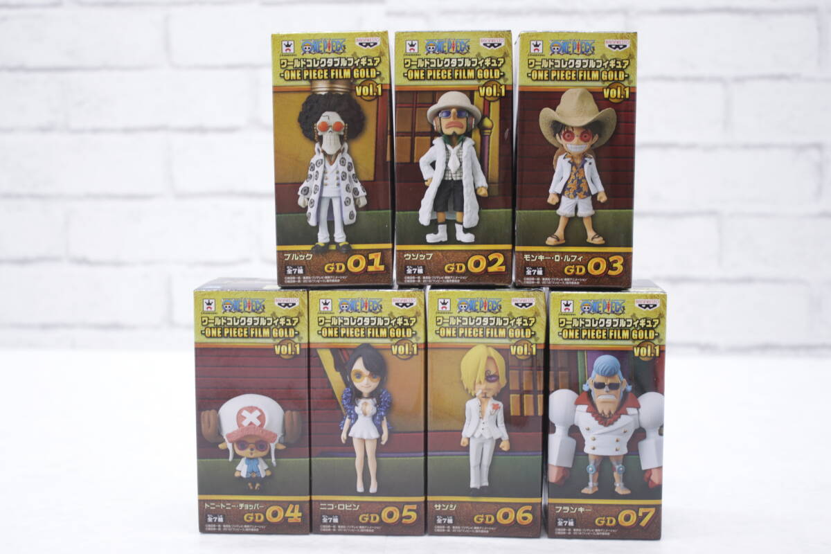 211【未開封】【1円～】ワンピース ONE PIECE ワールドコレクタブルフィギュア FILM GOLD Vol.1 全種類セット ルフィ チョッパー サンジ_画像1