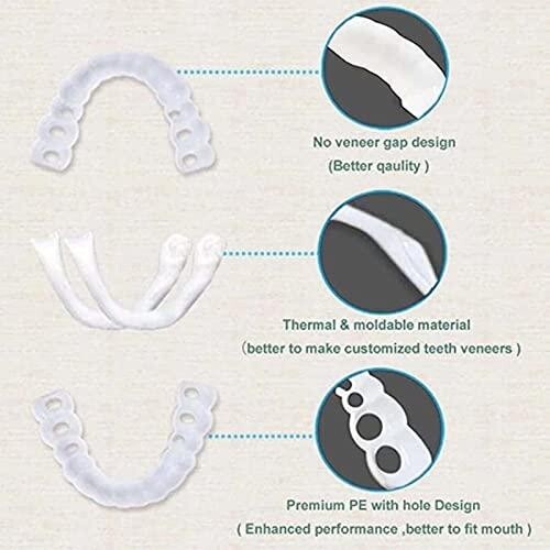 入れ歯-仮歯の修復に使用される女性と男性の2 PCSパッチ歯（自然陰影） teeth1_画像6