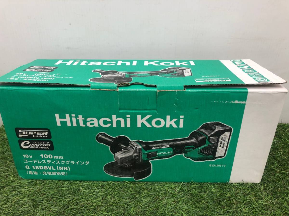 【中古品】★HiKOKI(旧日立工機) 18V コードレスディスクグラインダー 充電式 砥石φ100mm 　 G18DBVL(NN)(L)　本体のみ　IT3LUGM15ZDW_画像10