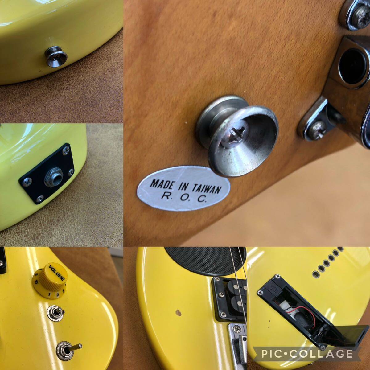 531 FERNANDES フェルナンデス アンプ内蔵タイプミニエレキギター ZO-3 イエロー ゾウさんギター の画像6