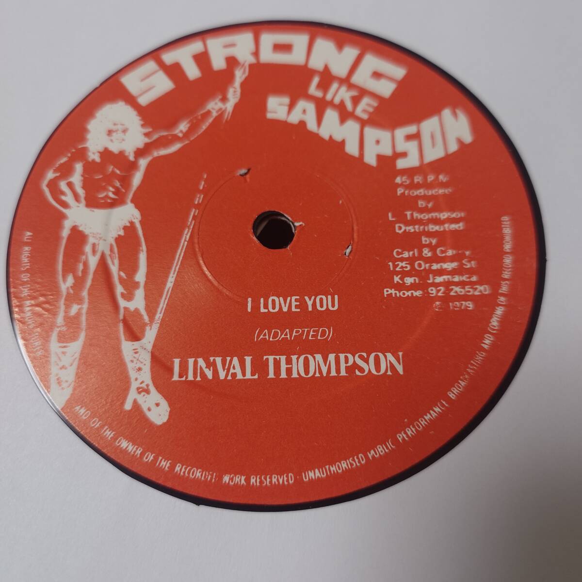 Linval Thompson - I Love You / Trevor Ranking - Really Love You // Strong Like Sampson 12inch / Lovers / La La Means Alton Ellis_画像1