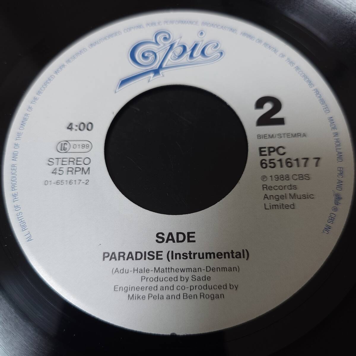 Sade - Paradise (Remix) // Epic 7inch