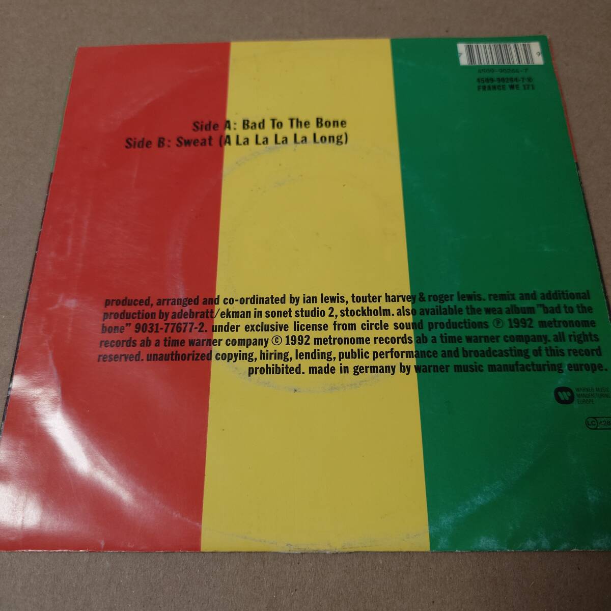 Inner Circle - Bad To The Bone (Remixes) 激ヤバ！ / Sweat (A La La La La Long) // Island Records 7inch / Reggae Pop_画像2