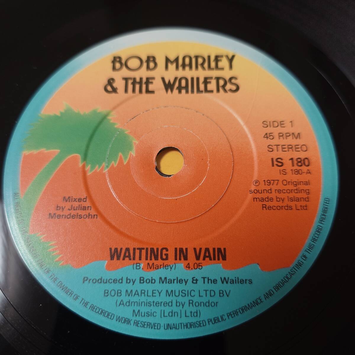 Bob Marley & The Wailers - Waiting In Vain / Blackman Redemption // Island Records 7inch / Rootsの画像3