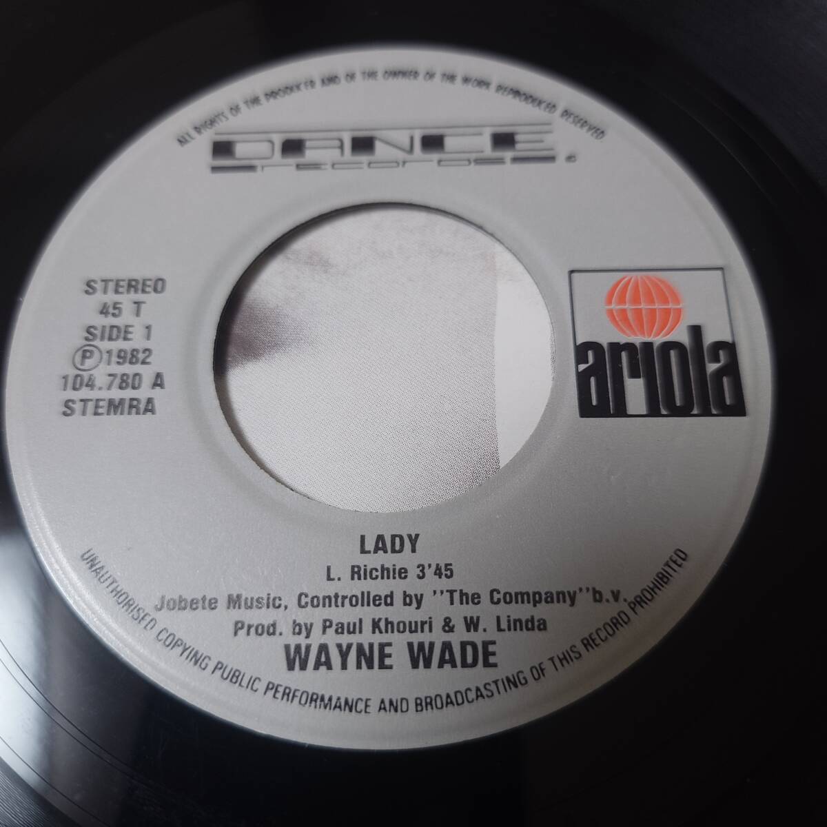 Wayne Wade - Lady / Breezin' // Ariola 7inch / Reggae Popの画像3