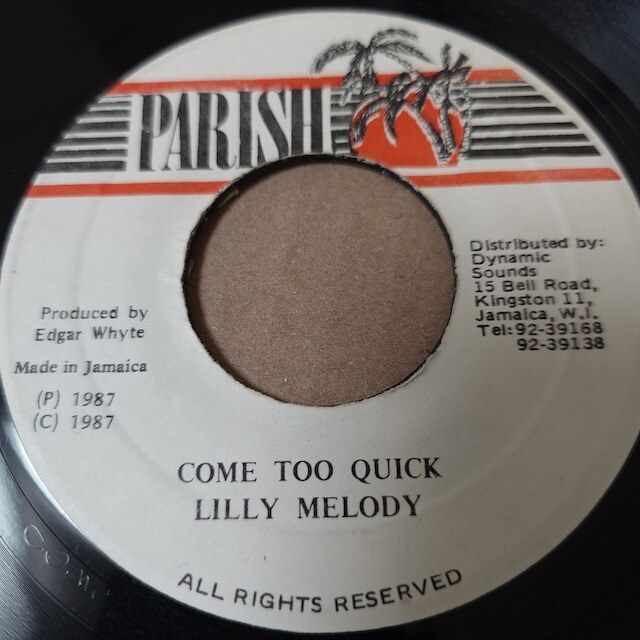 ★高速Heavenlessオケ①★ Lilly Melody - Come To Quick // Parish 7inch / Dancehall Classic_画像1