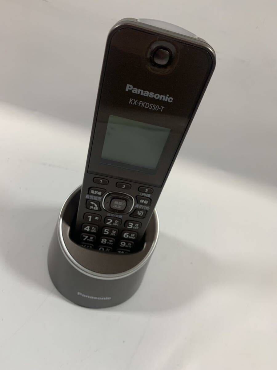 Panasonic VE-GDS15-T KX-FKD550-T コードレス電話機 ブラウン 通電確認済 _画像2