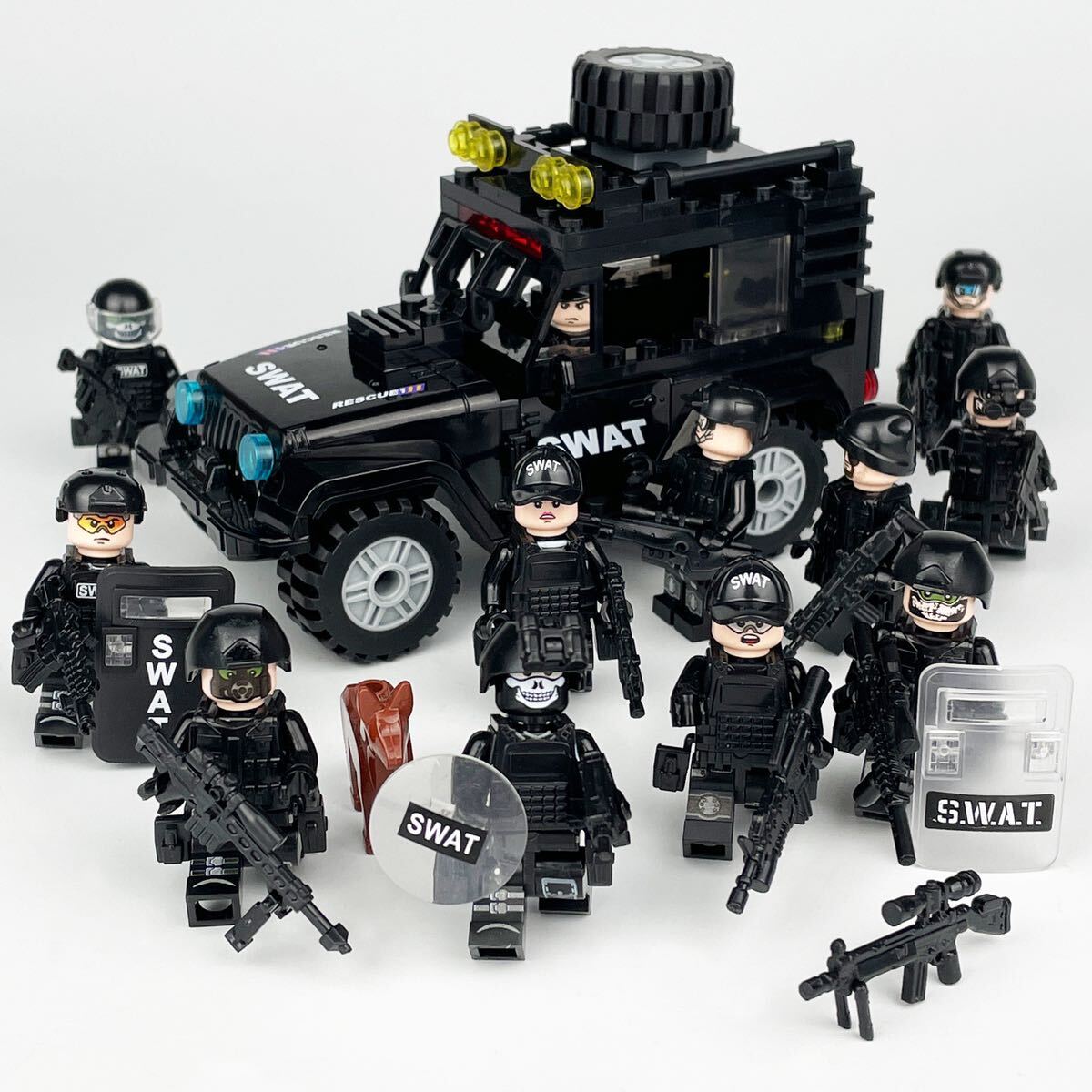 特殊部隊12体　装甲車付き　LEGOレゴ互換　ミニフィグ_画像1
