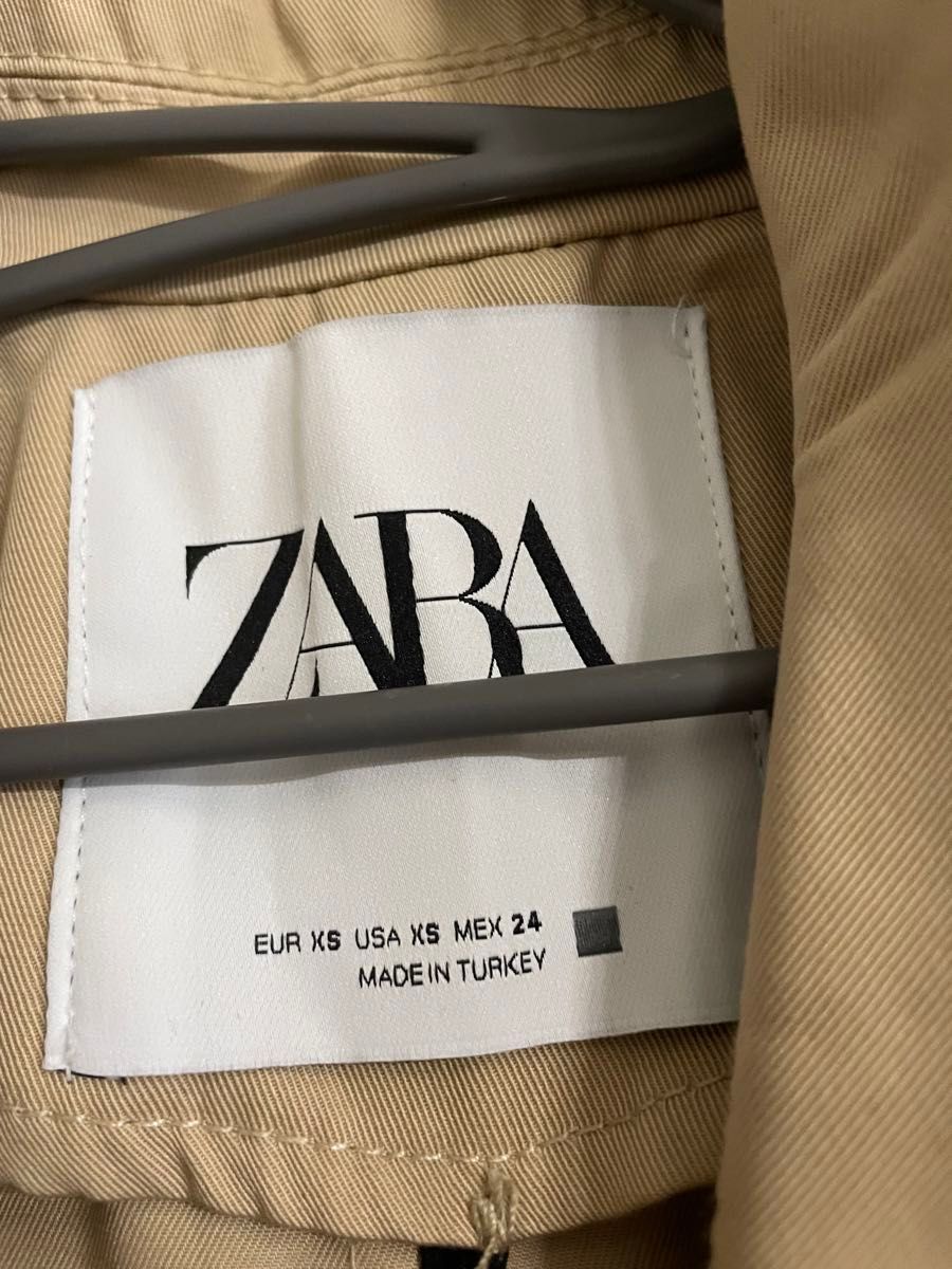 ZARA トレンチ　ノースリーブ　ジレ　XS ベルト付き アウター スプリングコート