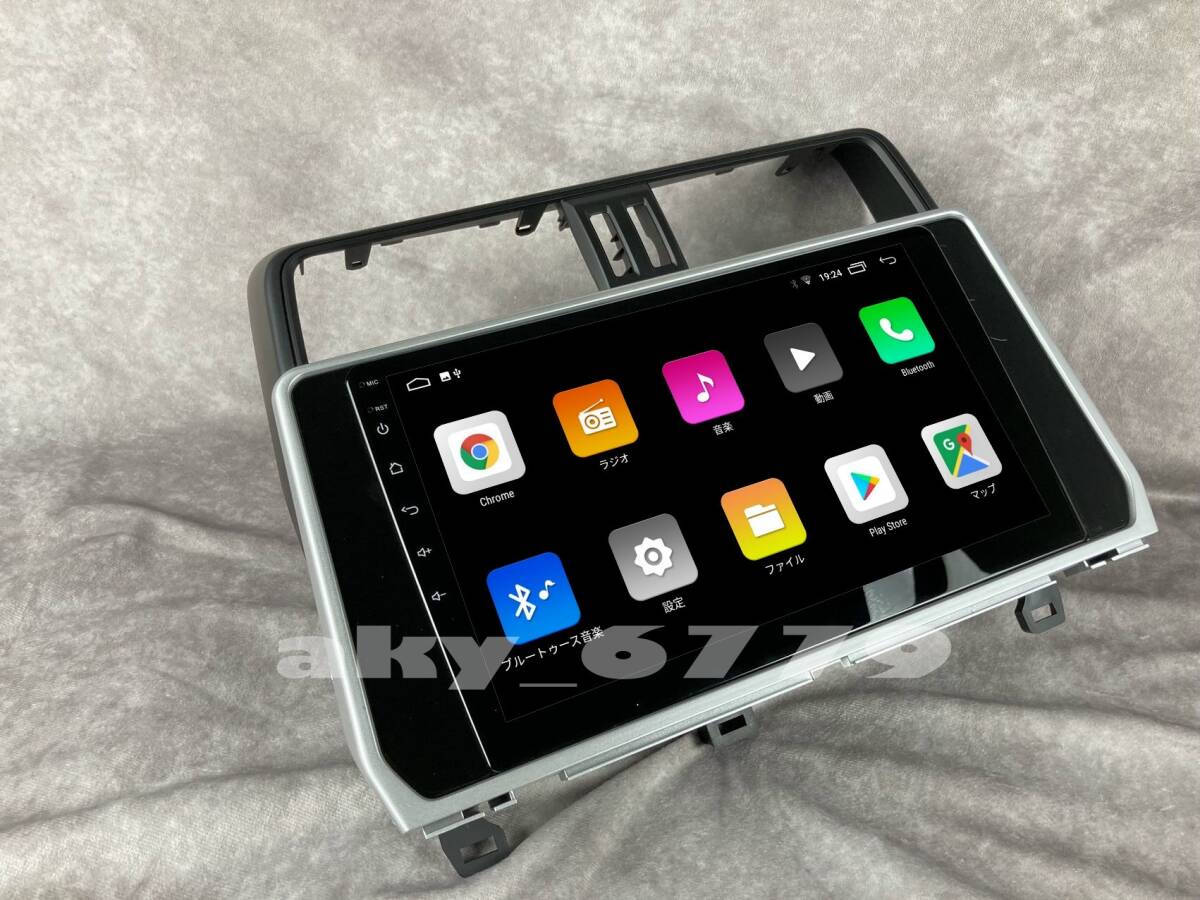 10インチ 150系 プラド 後期 ランドクルーザー 専用 iPhone CarPlay パネル アンドロイド ナビ ディスプレイオーディオ 新品 カメラ付の画像2