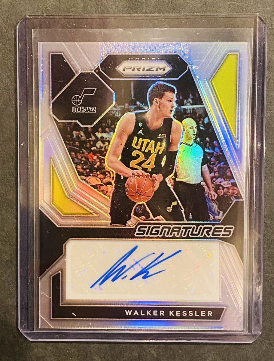 【激レアケースヒット！SSP andサイン！】NBA PANINI PRIZM snakeskin &signatures silver PRIZMウォーカー・ケスラー Walker Kesslerの画像4