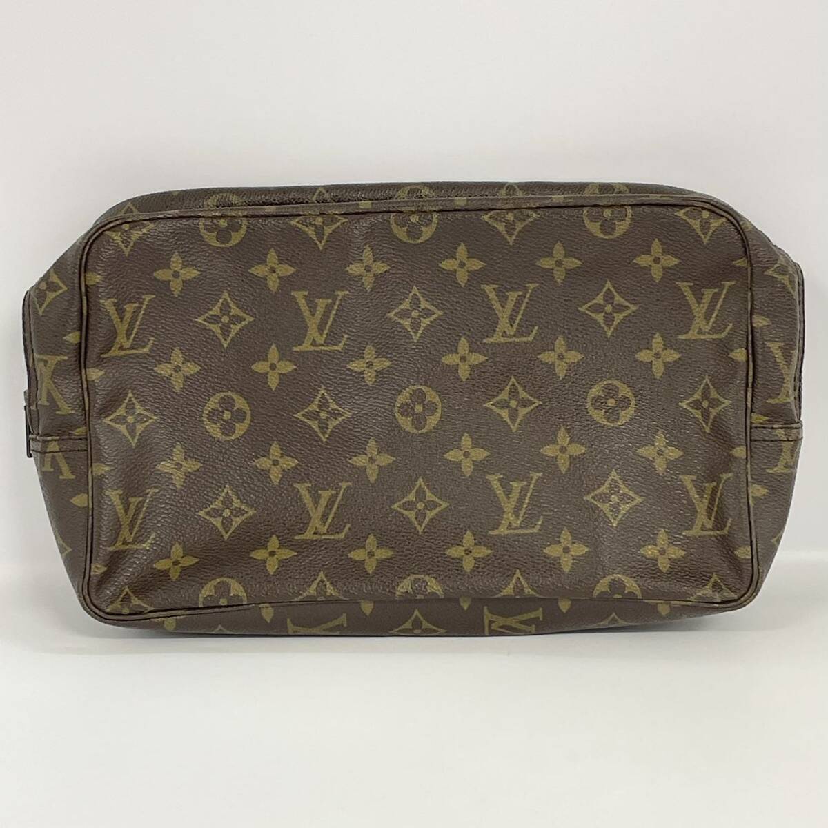 【3M21】 1円スタート LOUIS VUITTON ルイヴィトン トゥルーストワレット 28 モノグラム 化粧ポーチ セカンドバッグ ブラウン レディース_画像2