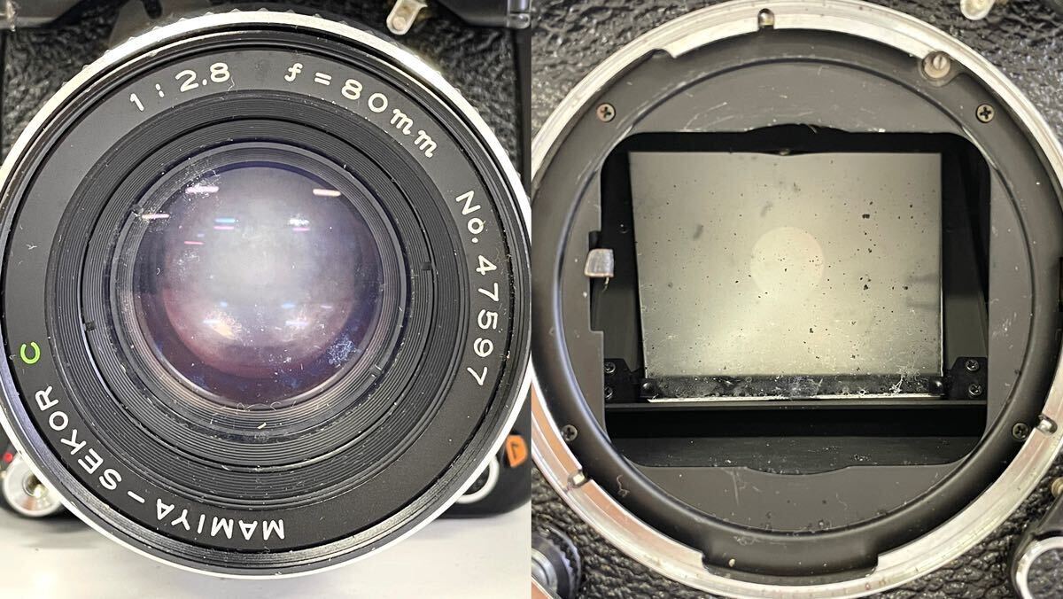 【3M67】1円スタート Mamiya M645 1000S マミヤ レンズ MAMIYA-SEKOR C 1:2.8 f=80mm 中判 フィルムカメラ ワインダーグリップ付きの画像2