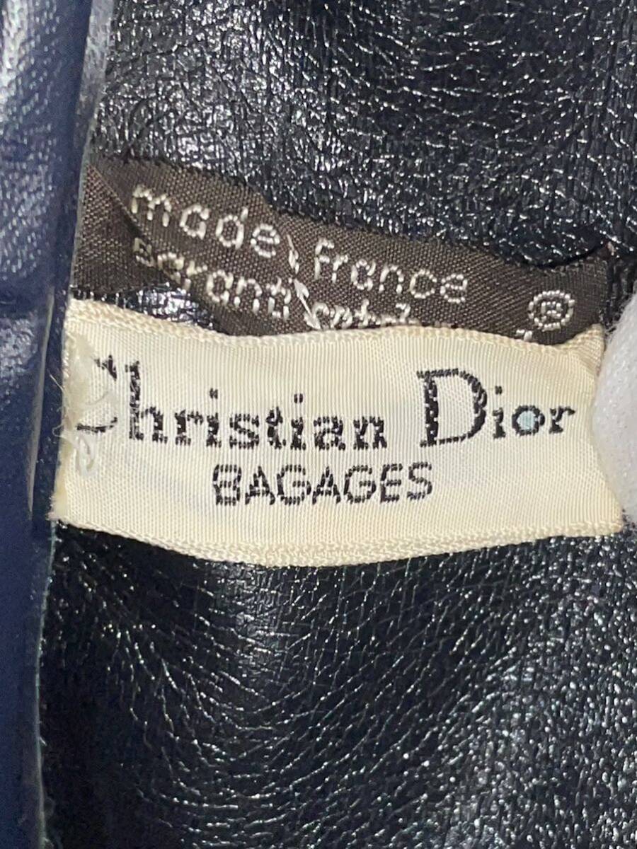 【3M66】1円スタート Christian Dior クリスチャン ディオール トロッター ミニ ボストンバッグ ハンドバッグ ネイビー_画像3