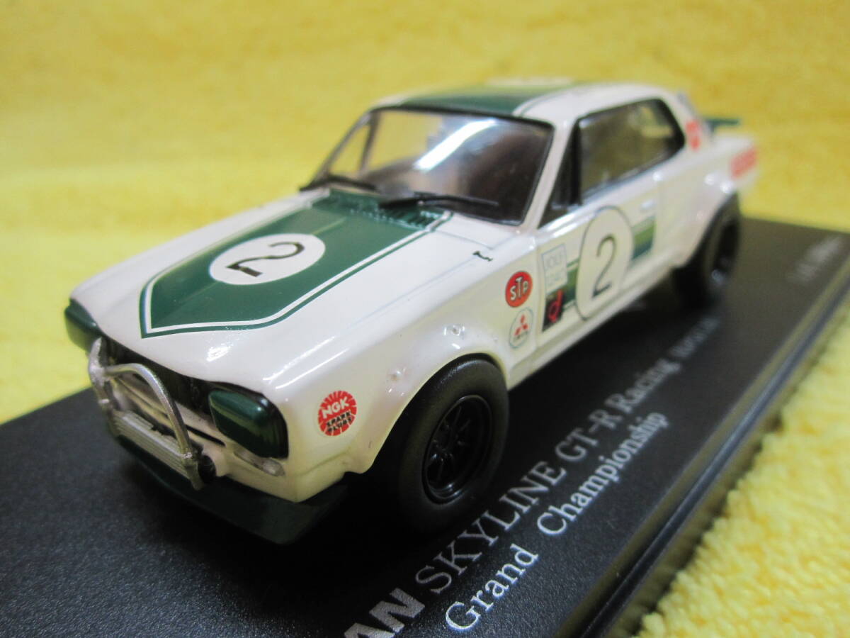 レイズ 1/43 KPGC10 NISSAN SKYLINE GT-R Racing 1971 Fuji Grand Championship #2 北野元 直筆サイン入り（ハコスカ スカイラインの画像3