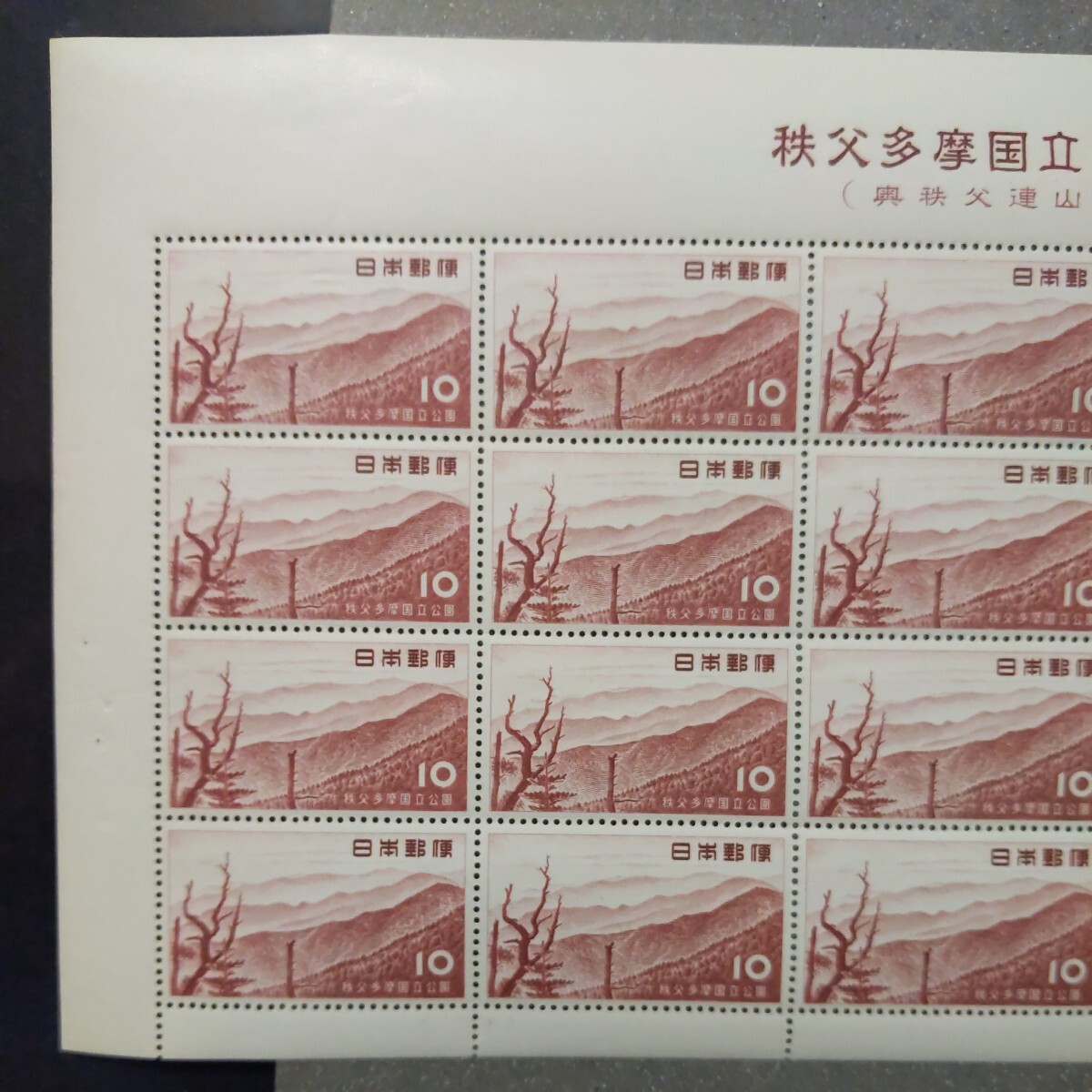 第1次国立公園 秩父多摩10円 1シートの画像2