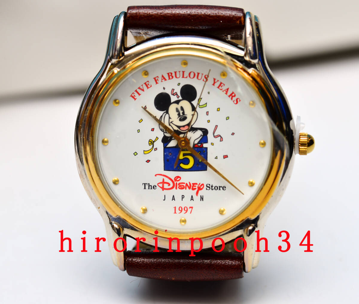 未使用品　ディズニーストア 　1997年　ディズニーストア　５周年記念時計　限定１０００個　ミッキーマウス_画像5