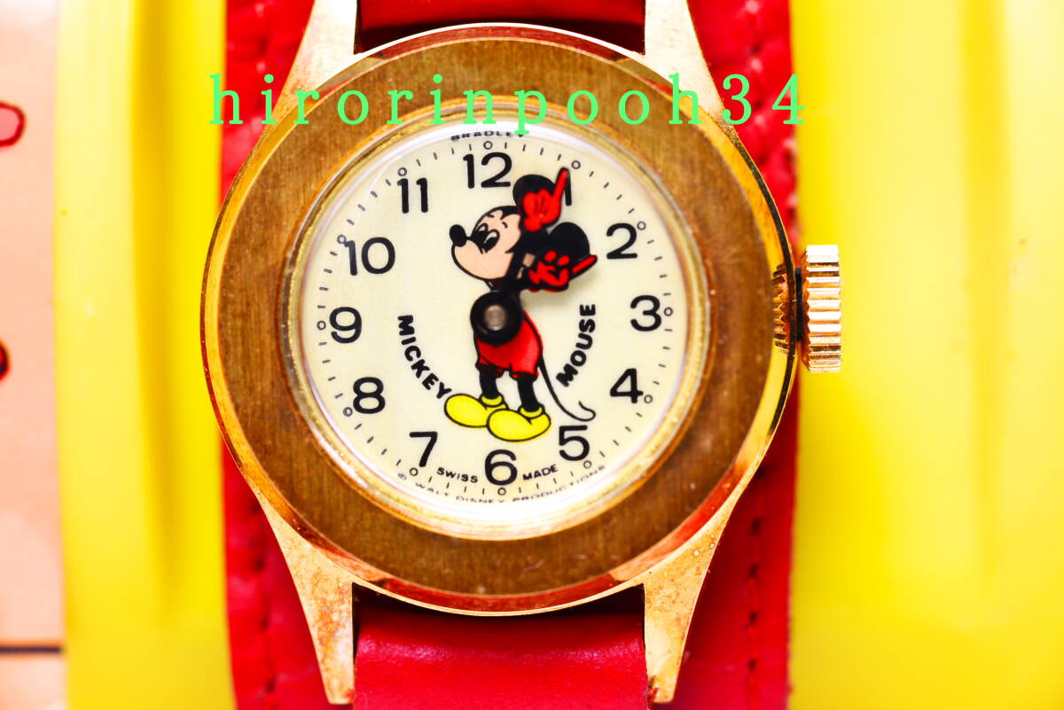 貴重　●　ＢＲＡＤＬＥＹ　●　ミッキーマウス　手巻腕時計　●　ワイルドトラックベゼル　●　ＳＷＩＳＳ製_画像5