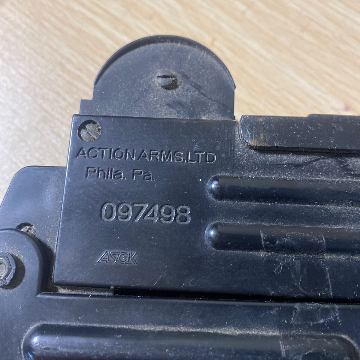 S.M.G.UZI 9mm ACTIONARMS.LTD Phila.Pa. 097498 ASGK エアガン トイガン 中古品_画像6