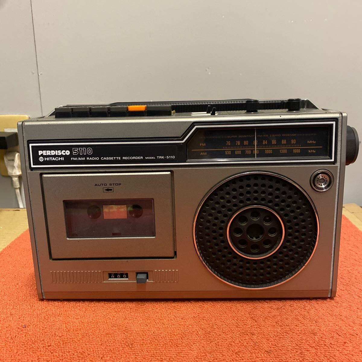 HITACHI 日立 FM/AM カセットレコーダー TRK-5110 昭和レトロ ジャンク 中古品の画像1